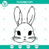 Bunny face with bandana SVG download, part of a bunny SVG file bundle. Cute bunny face SVG file for crafts and projects.