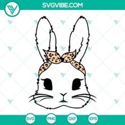 Bunny Face with Bandana SVG Download, Bunny SVG File Bundle, Bunny Face SVG File 3