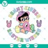 Bunny Kisses Easter Wishes SVG with Bad Bunny design, Easter Eggs - Download for Easter crafts and decor.