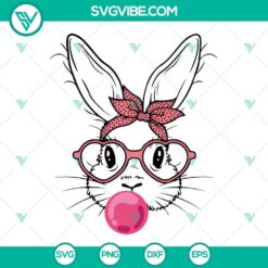Bunny Rabbit With Bandana Glasses SVG Easter Bunny SVG Image Bunny With