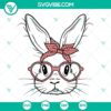 Cute bunny rabbit with bandana and glasses SVG files for download, perfect for crafting projects.
