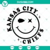 Burrowhead and Kelce 87 SVG design, Kansas City Chiefs SVG files with a smiley face icon for download.