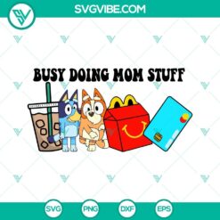 Bluey and Bingo SVG files for Heeler moms doing mom stuff. Perfect for craft projects and digital creations.