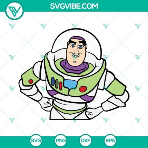 Buzz Lightyear Toy Story SVG file with PNG DXF EPS vector clipart, ideal for crafts, decor, and personal projects.