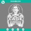 Nicolas Cage themed SVG design file with Superman logo, available in PNG, EPS, and DXF formats for download.