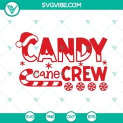 Candy Cane Crew SVG for Merry Christmas with cute girls design. Download Candy Cane SVG file.