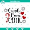 Cute Candy Cane SVG design for kids Christmas crafts. Candy Cane Cutie SVG download file.