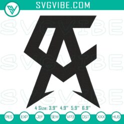 Canelo Alvarez logo embroidery design with boxing champion stitch file in high quality.