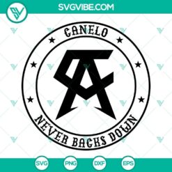 Canelo SVG bundle download with Canelo Alvarez's name and related design elements, perfect for Team Canelo fans.