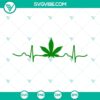 Cannabis heartbeat SVG with medical marijuana leaf design, available for download in PNG format.
