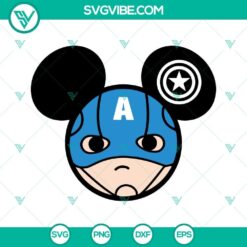 Captain America themed SVG images, Mickey head design, superhero inspired digital file for crafting.