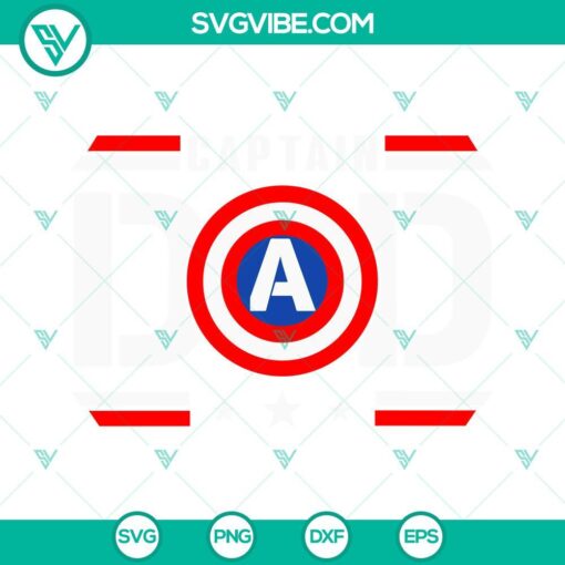 Superhero Dad design SVG images for Captain Dad in American theme, great for Father's Day. Download funny and fun superhero SVG.
