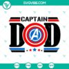 Superhero Dad SVG bundle with Captain America Shield design, ideal for Father's Day crafts and gifts. Downloadable SVG files.