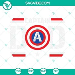 Captain Dad SVG file with Marvel superhero Father's Day design, perfect Dad SVG download for crafting projects.