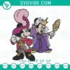 Disney Halloween embroidery designs featuring Captain Hook Mickey and Evil Queen Minnie, perfect for spooky crafts.