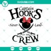 Captain Hook, Minnie, and Mickey Mouse Pirates SVG file for DIY crafting projects, featuring Neverland crew for Disney fans.