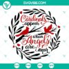 Cardinals appear when angels are near SVG file with beautiful cardinal bird images, for crafting projects and designs.
