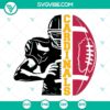 Cardinals football half player SVG files with team images. Ideal for sports-themed crafting projects.