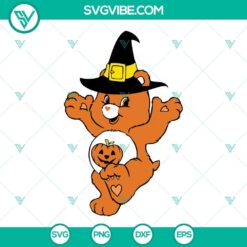 Care Bears Pumpkin Halloween Bundle Cut Files with SVG, PNG, DXF, and EPS formats for download - perfect for crafts and decorations.