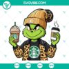 Carhartt Grinch Starbucks coffee and bougie leopard print SVG files for Starbucks Cup design. Perfect for Christmas crafts.