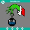 Carolina Panthers Grinch Hand holding Christmas ornament SVG design for football fans, Carolina Panthers Christmas SVG download.