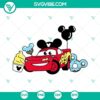 Cars Lightning Mcqueen 95 Mouse Ears SVG File featuring Disneyland snacks for Disney fans, perfect for DIY crafts and projects.