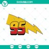 Lightning McQueen 95 SVG PNG DXF EPS files for digital crafting. Great for car-themed projects.