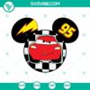 Disney Cars Lightning McQueen and Mickey Mouse head SVG download for digital crafting projects.