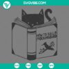 Cat reading books SVG download with funny quotes, PNG EPS DXF files for crafters and cat lovers.