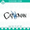 Catwoman logo embroidery designs for machine, DC Comics superhero file with high-quality stitching pattern for crafting.