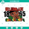 Juneteenth SVG download featuring cute Black African American kids celebrating 1865. Ideal for crafts and projects.