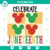 Juneteenth Mickey Mouse SVG with Afro Baby, Cute Disney design for download. Ideal for celebrating Black culture.