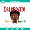 Juneteenth SVG file featuring adorable Black African American kids, perfect for celebrating and crafting.