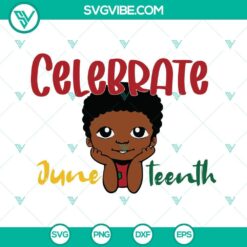 Juneteenth SVG file featuring adorable Black African American kids, perfect for celebrating and crafting.