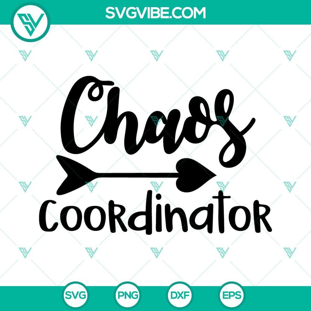 chaos-coordinator-svg-bundle-heart-svg-mom-svg-funny-svg-teacher-svg-png-dxf-eps-10-mockup.jpg Chaos Coordinator SVG bundle with heart and funny mom designs for download. Ideal for crafting projects.
