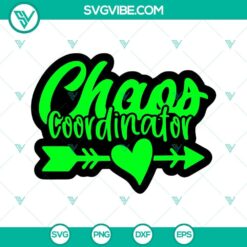 Chaos Coordinator SVG File Bundle, Heart SVG Download, Mom SVG Files, Funny SVG Image, 7