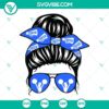 Cheer Mom Messy Bun SVG file with Cheerleader design for Cricut projects in PNG, DXF, and EPS formats.