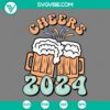 Cheers Beer 2024 Happy New Year SVG File design with PNG EPS DXF formats for download. Ideal for DIY craft projects.