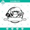 Chef Monogram SVG image with files for Chef logo in kitchen split design.