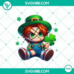 Chibi Baby Chucky PNG image, cute horror killer design in PNG format for Halloween theme.
