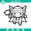 Chibi Thor SVG image with Baby Thor design, Avengers Theme, suitable for download in PNG format.