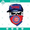 Chicago Cubs skull SVG, baseball theme design in PNG DXF EPS formats for cutting. Great for Cubs fans crafting projects.