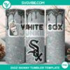 Chicago White Sox Dunkie Junkie Glitter 20oz Tumbler Wrap featuring team logo in PNG file format for baseball fans.