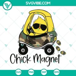 Easter boys Chick Magnet SVG design with cute Easter chicks, perfect for Easter crafts.