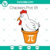 Chicken Pot Pi SVG Image with Math Humor for Pi Day celebration. Funny SVG download in PNG, DXF, EPS formats.