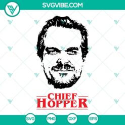 Chief Hopper Stranger Things SVG Image PNG DXF EPS Cricut