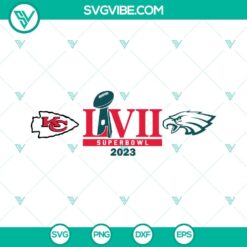Chiefs Eagles Super Bowl 2023 SVG files featuring Kansas City Chiefs graphics for digital crafting projects.
