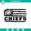 Chiefs Football USA Flag SVG - Kansas City Chiefs logo and NFL team design, patriotic USA flag background.