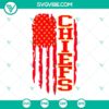 Chiefs US Flag SVG images featuring Kansas City Chiefs football theme. Perfect for Chiefs fans and followers.