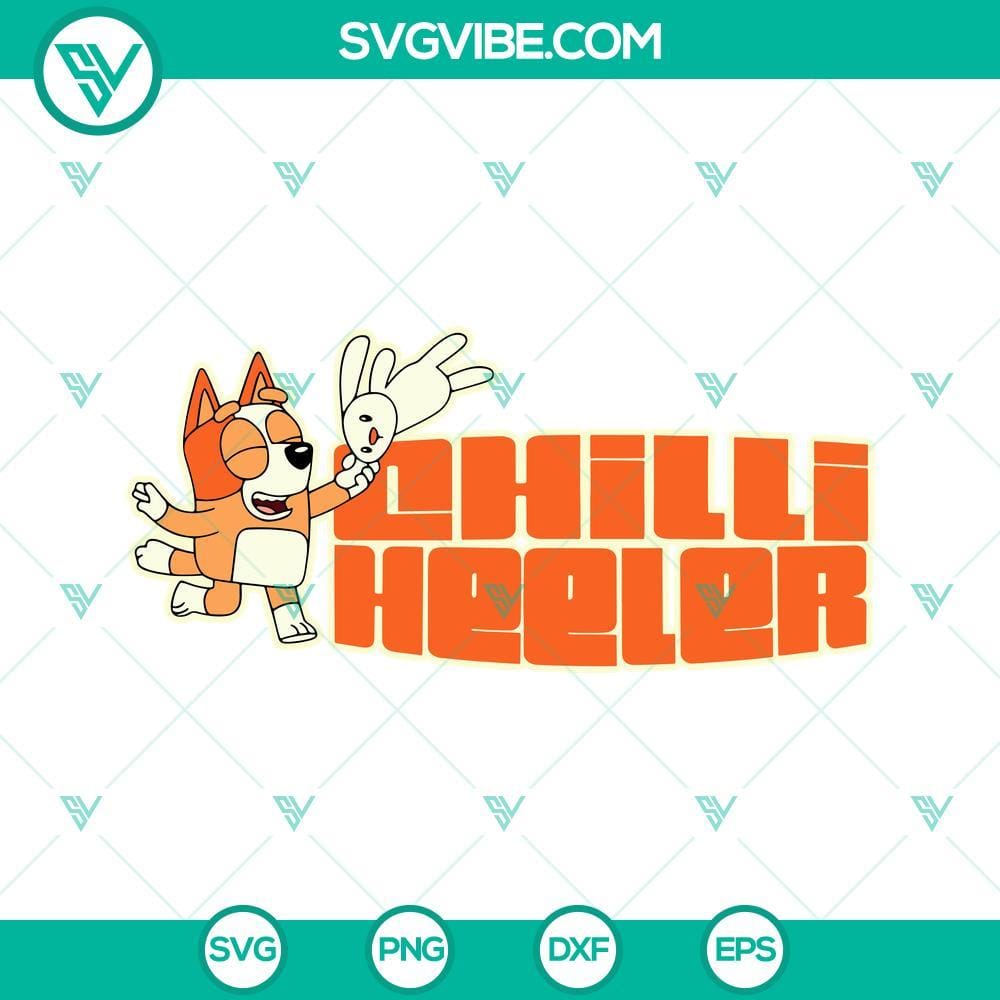 Chilli Heeler SVG, Bluey And Bingo Mom SVG PNG DXF EPS Digital Download Chilli Heeler as Bluey and Bingo's mom SVG design for download in PNG, DXF, EPS format. Cute and high-quality digital image.